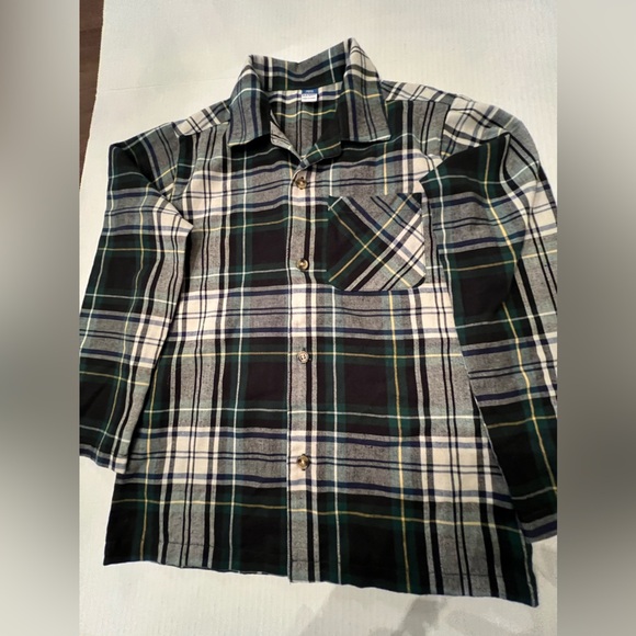 OLD NAVY UNISEX FLANNELSHIRT. SIZE L (10-12)
NAVY/BLACK/GREEN/YELLOW/WHITE - Picture 1 of 7